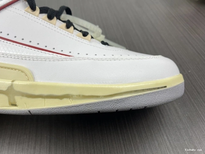 SP Red Retro 2 Low Off-White Jordan White DJ4375-106 0713